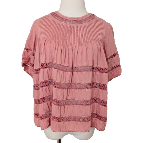 Wilfred Tops - Free With Purchase Wilfred Blouse Coral Pleated Short Sleeve